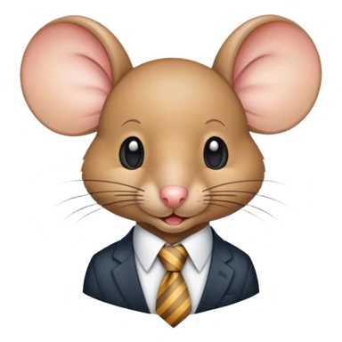 Ratón con corbata sticker