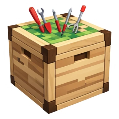 crafting table with tools like a minecraft style cube crafting table 100% like a minecraft table crafting sticker