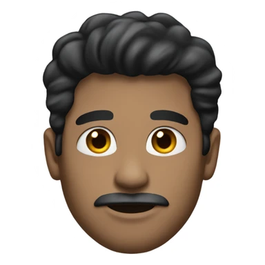 man with black hair, ligth skin and no beard and no mustache sticker