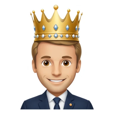 Manuel Macron avec une coronne sticker