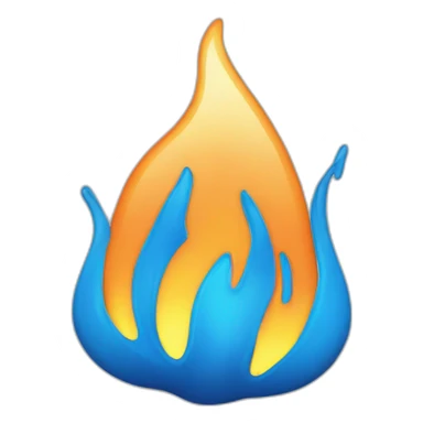 flamme bleue sticker