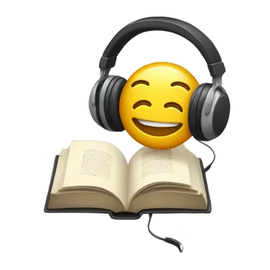 book and headphones sticker