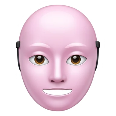light pink face mask without human sticker