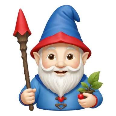 garden ornamental gnome blue sticker