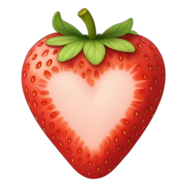 strawberry-heart sticker
