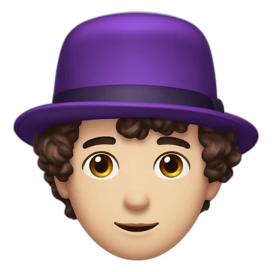 Timothée Chalamet purple bowler hat sticker