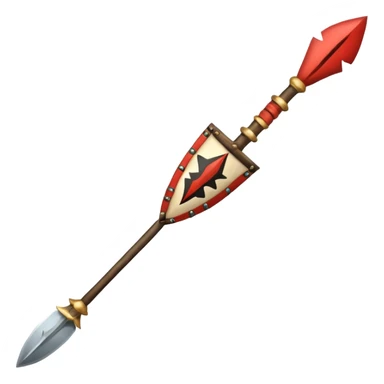 African Zulu spear and shield sticker