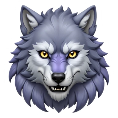 Cinematic Noble Werewolf Portrait Emoji, Formidable and majestic, with a powerful lupine silhouette in moonlit grays and silvers, featuring piercing, wise eyes and a dignified snarl that hints at untamed strength, simplified yet intricately detailed, glowing with a soft, lunar outline that encapsulates the noble duality of feral instinct and loyal guardianship! sticker