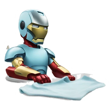 ironman ironing clothes sticker
