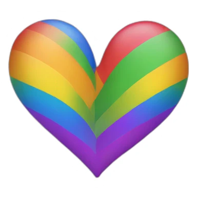 Gay heart pride sticker