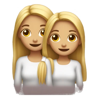 2 girl: 1 girl is happy, other girl is sad  sticker