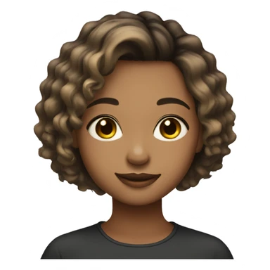 cute girl w ballayage short medium hair  sticker