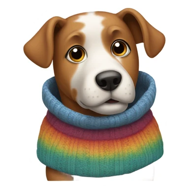Dog wearing a sweater sticker