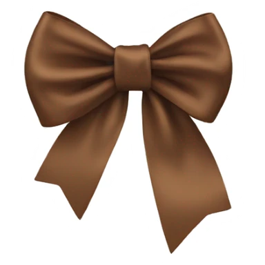 brown satin bow sticker