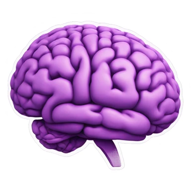 purple labelled diagram of the brain sticker