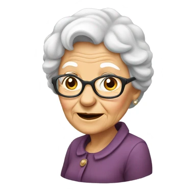 old lady side vide sticker