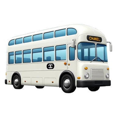 white chanel bus in the city  sticker