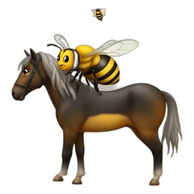 Bee and horse sticker