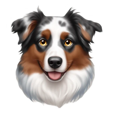 Red Merle Australian shepherd with blue eyes sticker
