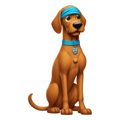 scooby doo the dog wearing a durag and doing hand signs sticker