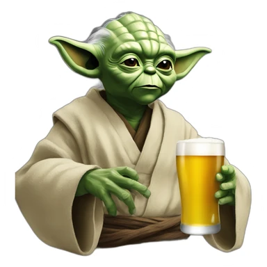 Mettre Yoda avec une bière dans sa main ? sticker
