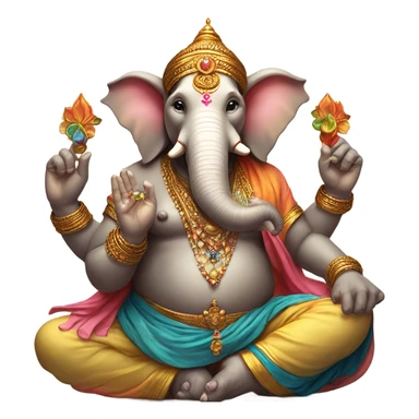 God ganesh giving blessings  sticker