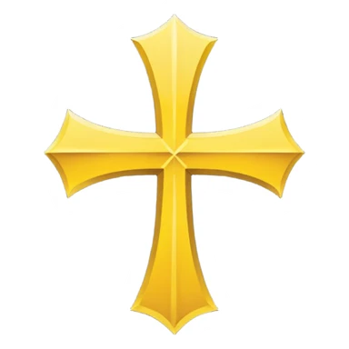 yellow x cross symbol sticker