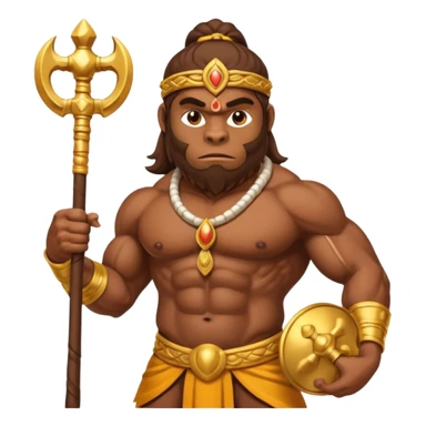 Hanumanji and mace sticker