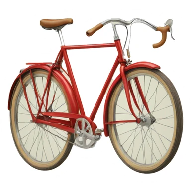 V frame vintage red bike sticker