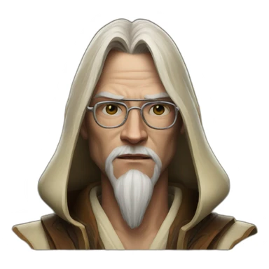 hyperrealist jedi in world of warcraft sticker