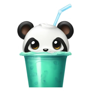 Panda drinking boba sticker