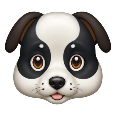 black and white dog spotted sticker