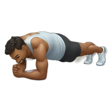 A gym guy doing push up  sticker