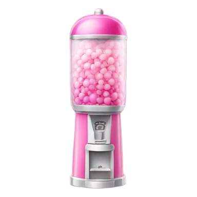 Pink ombre tall round bubblegum machine with glitter  sticker