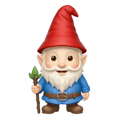 garden ornamental gnome blue sticker