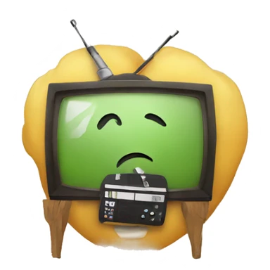 Tattoo emoji with tv symbol  sticker