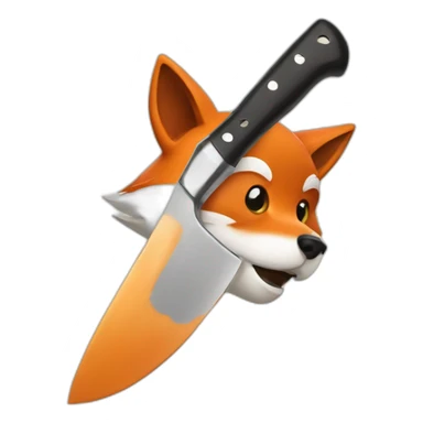 fox cooking knife sticker