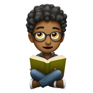 bored demotivated book worm young student sticker