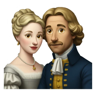 Dutch masters painting of married couple  sticker
