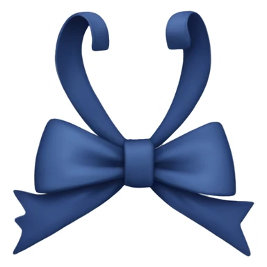 One singular indigo bow sticker