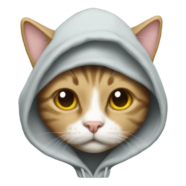 Cat worning a hoddie  sticker