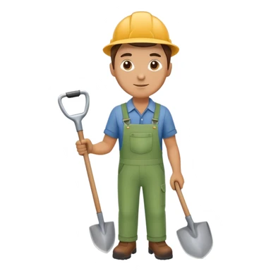 gardener with a shovel sticker