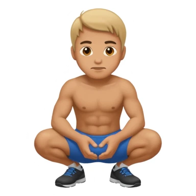 Man squatting sticker