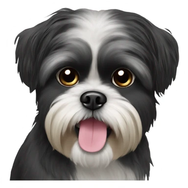 Black shih tzu singer sticker