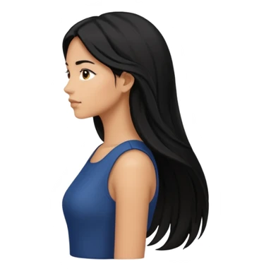 woman side profile standing sticker