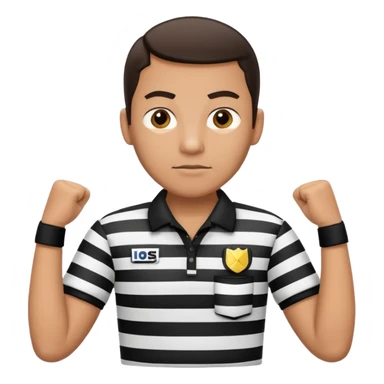 referee with crossed arms up sticker