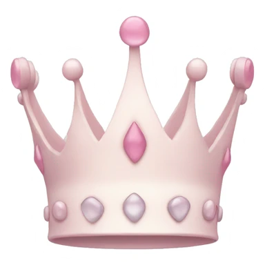 White and pastel pink crown sticker
