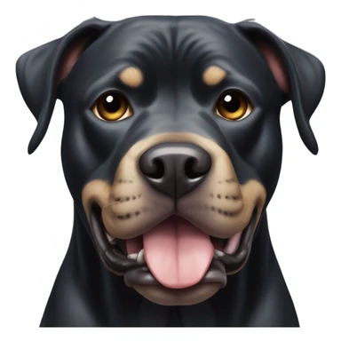 Black Pitbull lab mix sticker