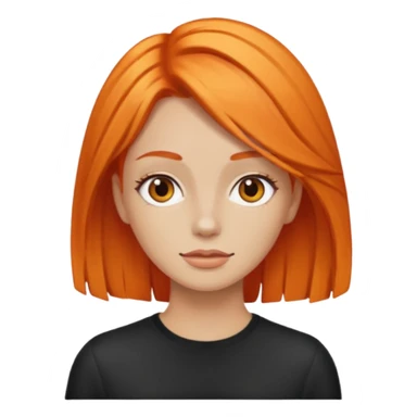 Hair salon orange hair sticker