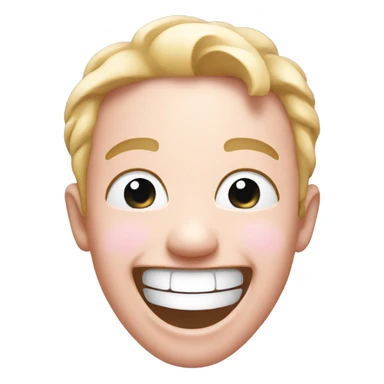 Light pink laughing emoji  sticker